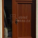 Dřevěné dveře po renovaci hliníkovým opláštěním firmy Window servis