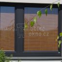 Opravené dřevěné okno hliníkovým opláštěním (RAL, antracit)