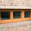 Opláštěné dřevěné okno hliníkem s dekorem dřeva